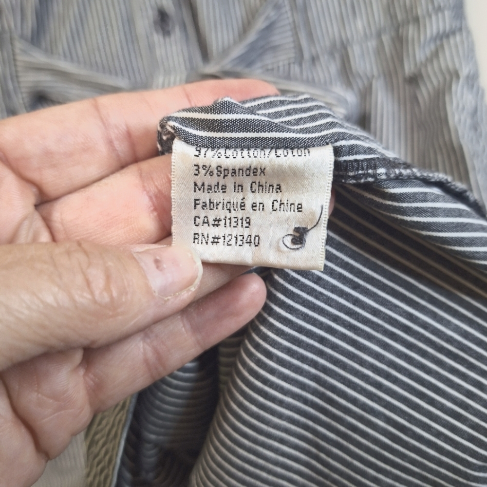Vintage Y2K Dynamite Pinstripe Shirtdress with Bow Tie Waist Medium - Picture 7 of 10